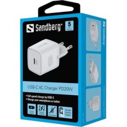 Sandberg USB-C AC Charger PD20W, White (EU)