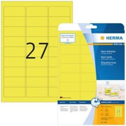 Herma etikett Special 63,5x29,6 neon gul (540)