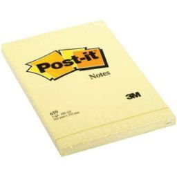Notes POST-IT 102x152mm gul 6st