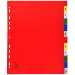 Plastregister EXACOMPTA PP A4+ 1-12 f.f