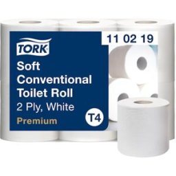 Toalettpapper TORK Premium T4, 2-lag, 50.4m, vit, 6/FP