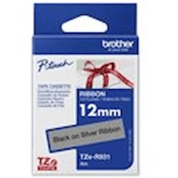 Tape BROTHER TZER931 12mm svart/silver