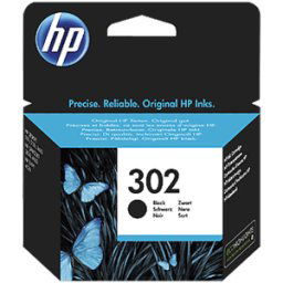 HP 302 black ink cartridge, blistered