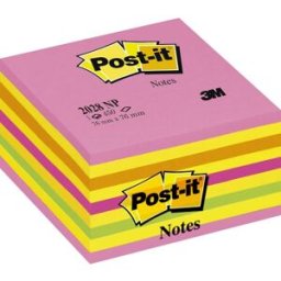 Post-It Kub Intensive Pink, 76x76mm, 450 blad