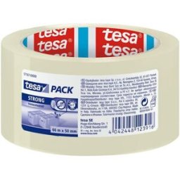 Packtejp TESA Strong Klar, tystavrullad, 50mm x 66m 6rl