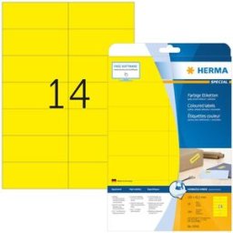Etiketter HERMA Gul, 105x42,3mm, 280/fp