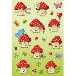 Herma stickers Decor svamp (3) 10st