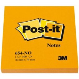 Post-it Notisar 76x76 orange 6st