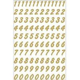 Herma etikett siffror 1-9 8mm guld 10st