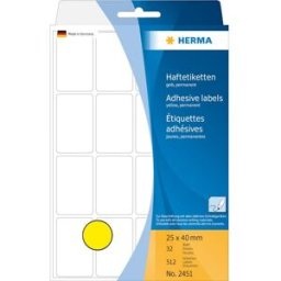 Herma etikett manuelll KP 25x40 gul (512)