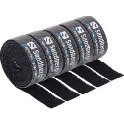 Sandberg Cable Velcro Strap 5-pack, Black