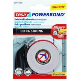 Monteringstejp TESA Ultra Strong 1,5m x 19mm