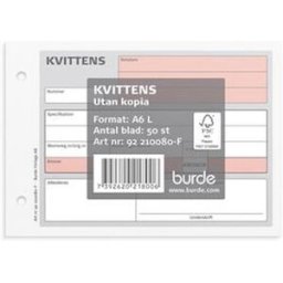 Fujitsu Siemens Blankett kvittens A6L 50 blad