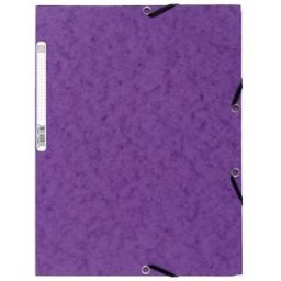 Gummibandsmapp EXACOMPTA 3-klaff A4 lila