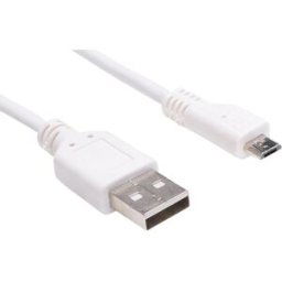 Sandberg USB-A to MicroUSB, White (1m)