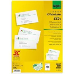 Visitkort Sigel 3C 225g 100st