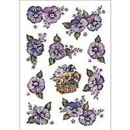 Herma stickers Decor styvmorsviol (3) 10st