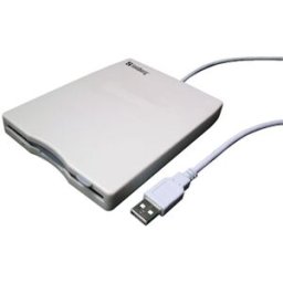 USB Floppy Mini Reader, White/Grey