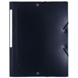 Gummibandsmapp EXACOMPTA 3-kl PP A4 sv 10st