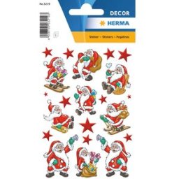 Herma stickers Decor jultomten (3) 10st