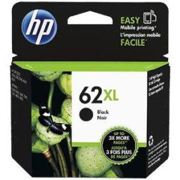 HP 62 XL black ink cartridge, blistered