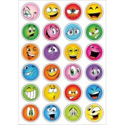 Herma stickers Decor ansikter glitter (2) 10st