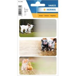 Herma stickers Vario skolbok djur (3) 10st