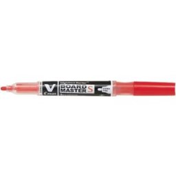 V Board Master S Extra Fine bullet tip red 10st