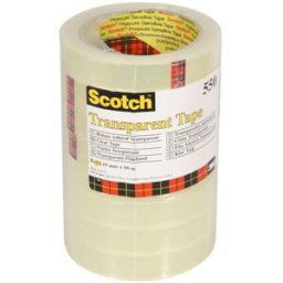 Kontorstejp Scotch 550 Transparent STOR, 19mm x 66m