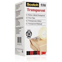 Kontorstejp Scotch 550 Transparent, 19mm x 33m