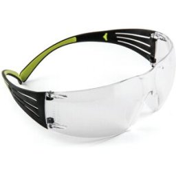 3M Skyddsglasögon SecureFit 400 med styrka +2,5, klar reptålig anti-fog lins, svart/