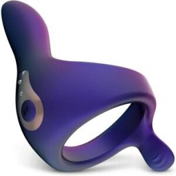 Hueman Vibrating Strap-On Cock Ring Purple