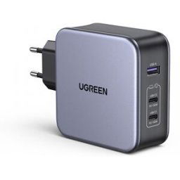 Ugreen Nexode 140w Usb-C Pd Gan - 3-Port Väggladdare + Usb-C Kabel 1.5m - Sva