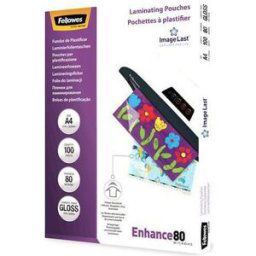 Laminat FELLOWES A4 80mic klar 100/fp