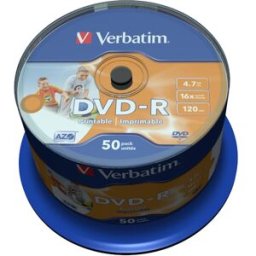 DVD-R VERBATIM 4.7GB Printable 50/fp