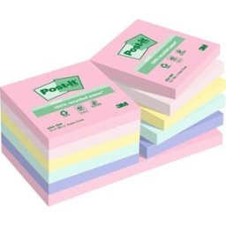 Notes POST-IT 100%rec 76x76 sort.f 12/fp