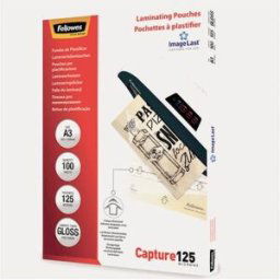 Laminat FELLOWES A3 125mic klar 100/fp