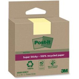 Notes POST-IT SS 76x76mm rec gul 3/fp