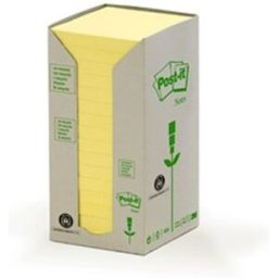 Notes POST-IT 100% recy 76x76 gul 16/fp