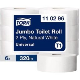 Toalettpapper TORK Uni T1 2-lag 6/fp