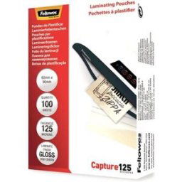 Laminat FELLOWES 60x90mm 125mic 100/fp