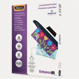 Laminat FELLOWES A3 80mic klar 100/fp