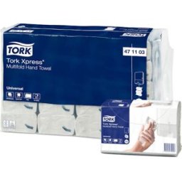 Handduk TORK Uni H2 2-lag vit 3800/fp