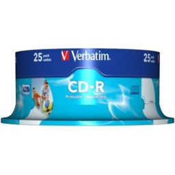 CD-R VERBATIM Print Spindel 25/fp
