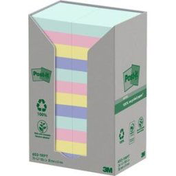 Notes POST-IT 100%rec 38x51 sort.f 24/fp