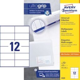 Etikett AVERY 105x48mm 1200/fp