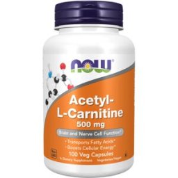 Now Acetyl-l-carnitine 500 Mg 100 Caps