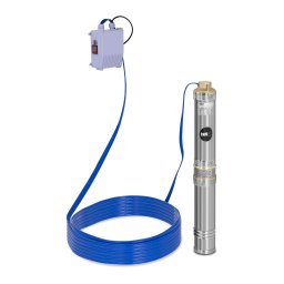 Djupvattenpump - 95 mm / 3,75'' - 6000 l/h - 370 W - 20 m kabel / 43 m uppfordringshöjd - Rostfritt stål