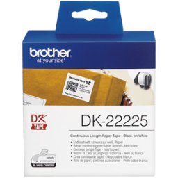 Etikett BROTHER DK22225 38mm vit