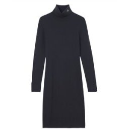 Calvin Roll Neck Jumper Dress Dam, Svart, S